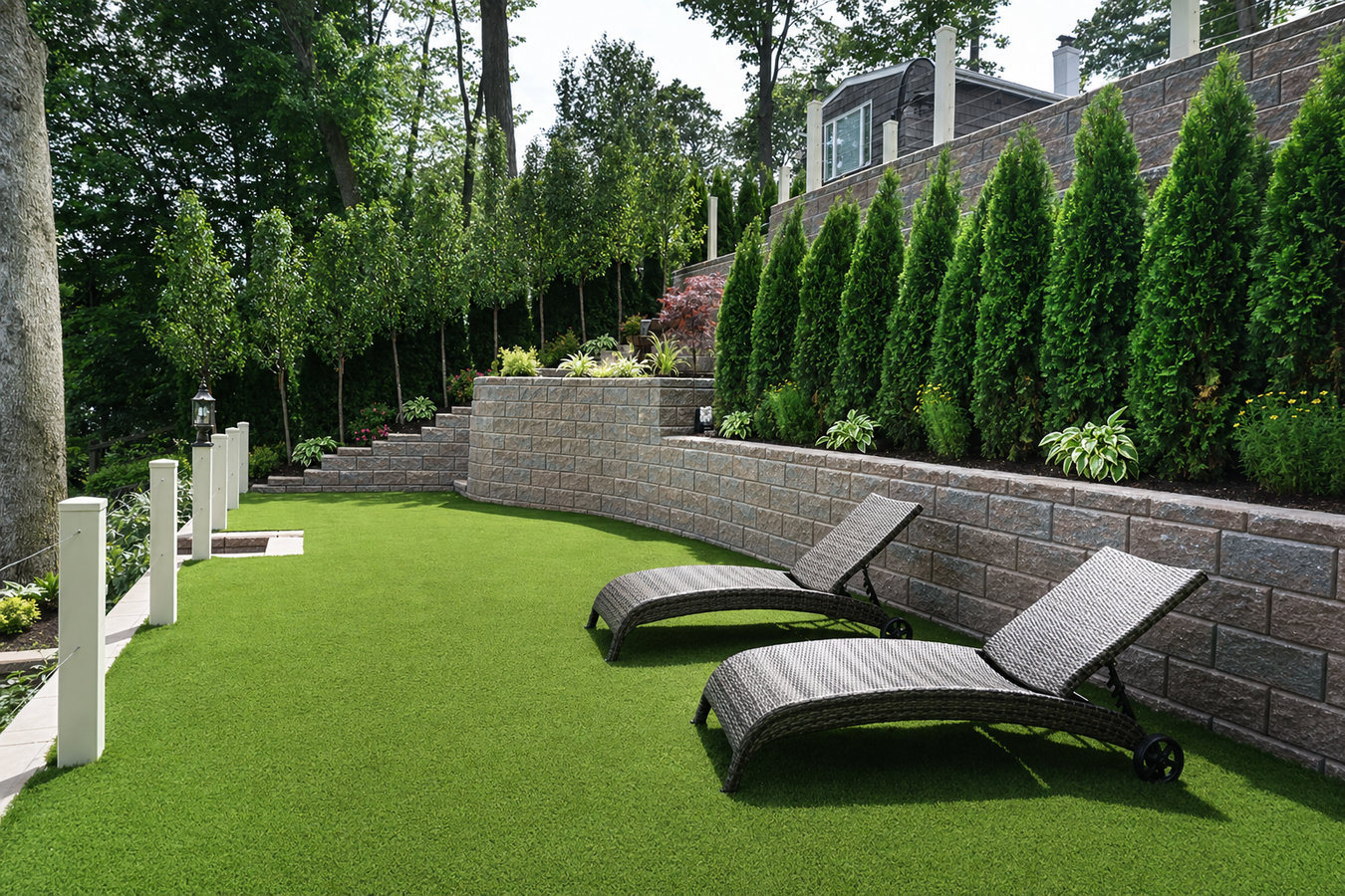 Residential turf installation in McAllen, TX
